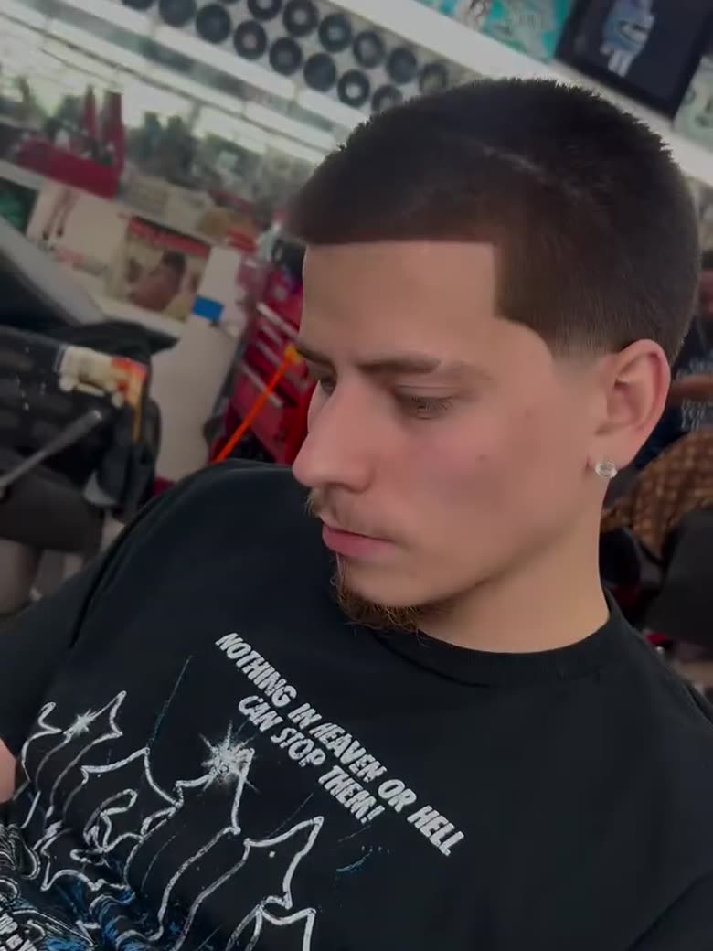 Client after a big chop, cut down to a clean short cut