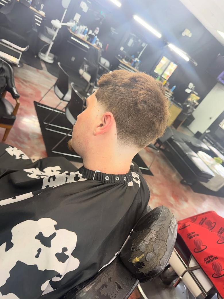 Client after a clean taper